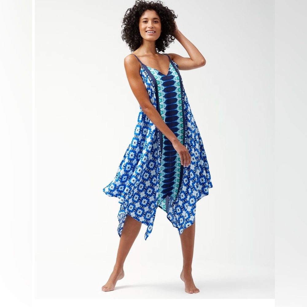 Tommy Bahama Tide Seashell Scarf Dress Swim Cover-Up | Blue
